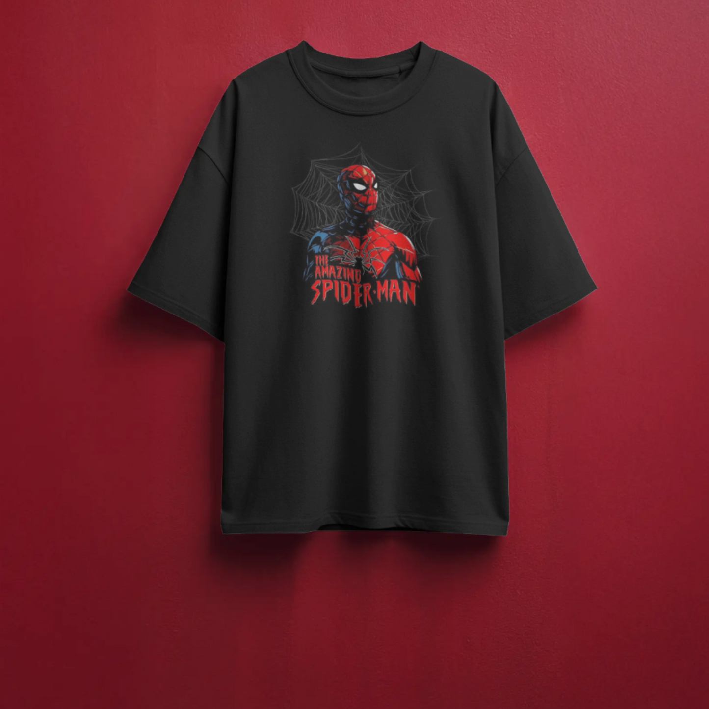 spiderman t shirt over sleeve