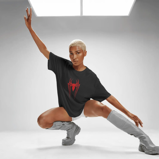 spiderman over sleeve t shirt